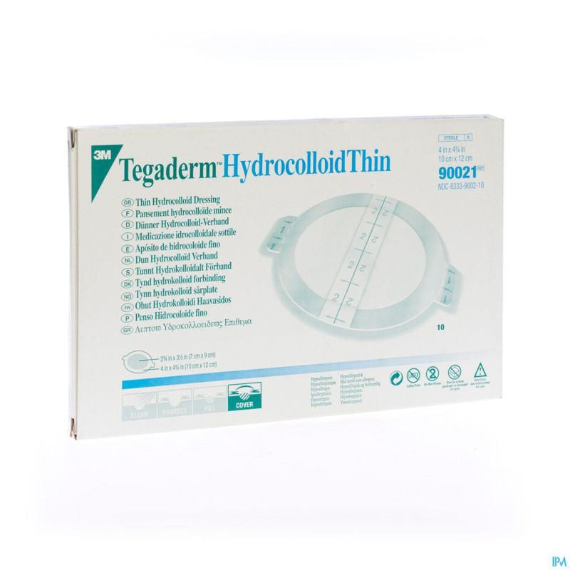 Tegaderm hydrocol.oval steril thin10x12cm 10 90021