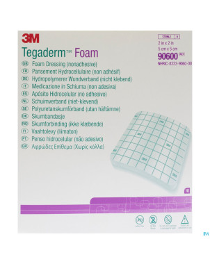 Tegaderm foam dressing    5,0x 5,0cm 10 90600