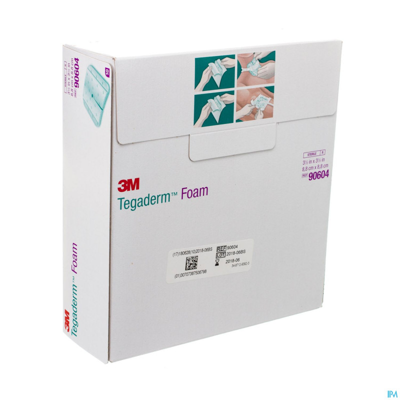 Tegaderm foam dressing    8,9x 8,9cm 10 90604