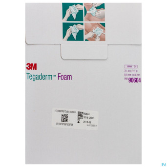 Tegaderm foam dressing    8,9x 8,9cm 10 90604