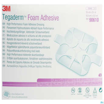 Tegaderm foam dressing adh   8,80x 8,80cm 10 90610