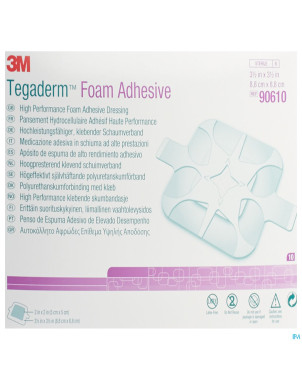 Tegaderm foam dressing adh   8,80x 8,80cm 10 90610