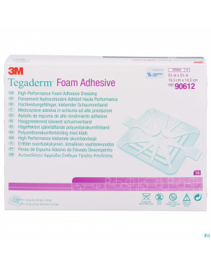 Tegaderm foam dressing adh  14,30x14,30cm 10 90612