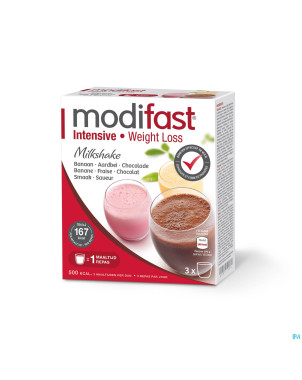 Modifast intensive milkshake 3-pack fr.-choco-ban.