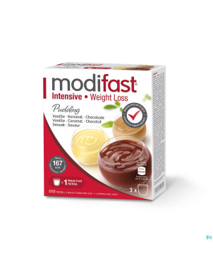 Modifast intensive pudding 3-pack choco-caram-van.