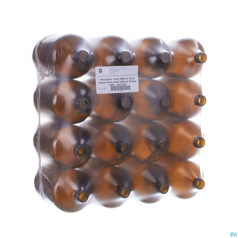 Flacon brun rond 1000ml    pontos