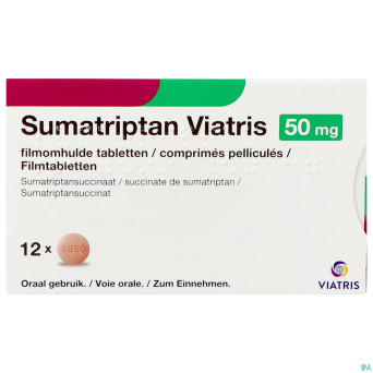 Sumatriptan viatris 50mg comp 12