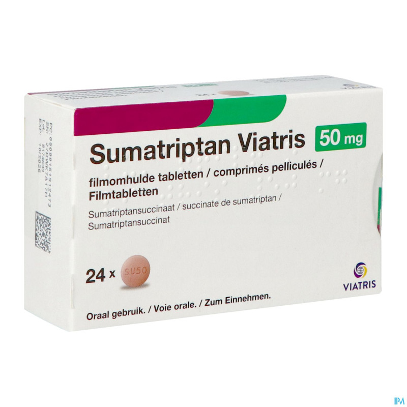 Sumatriptan viatris 50mg comp pell 24