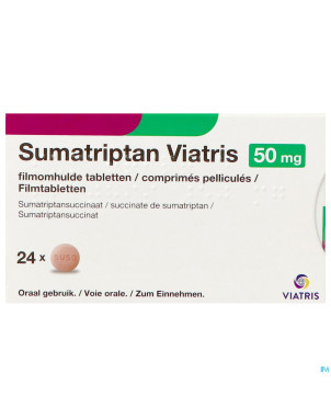 Sumatriptan viatris 50mg comp pell 24