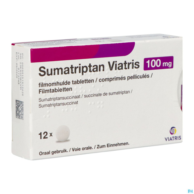 Sumatriptan viatris 100mg comp 12