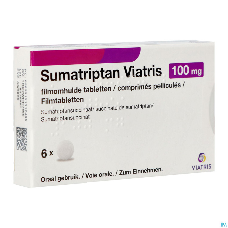 Sumatriptan viatris 100mg comp 6