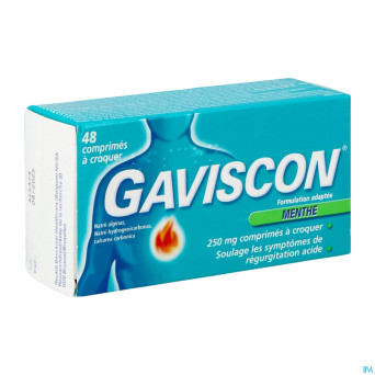 Gaviscon menthe    comp a croquer 48x250 mg