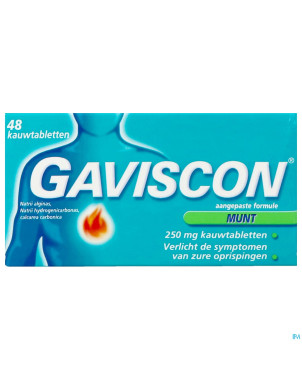 Gaviscon menthe    comp a croquer 48x250 mg