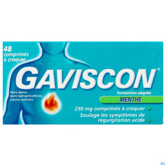 Gaviscon menthe    comp a croquer 48x250 mg