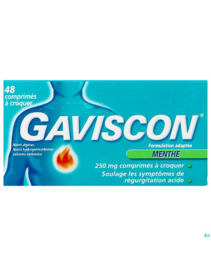 Gaviscon menthe    comp a croquer 48x250 mg