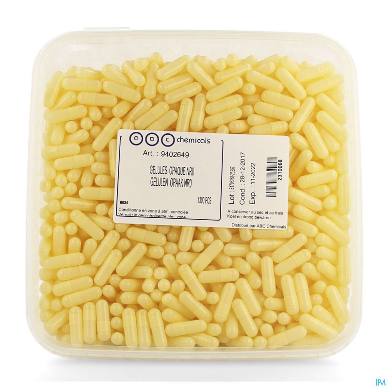 Gelules opaques    n0  1300 abc