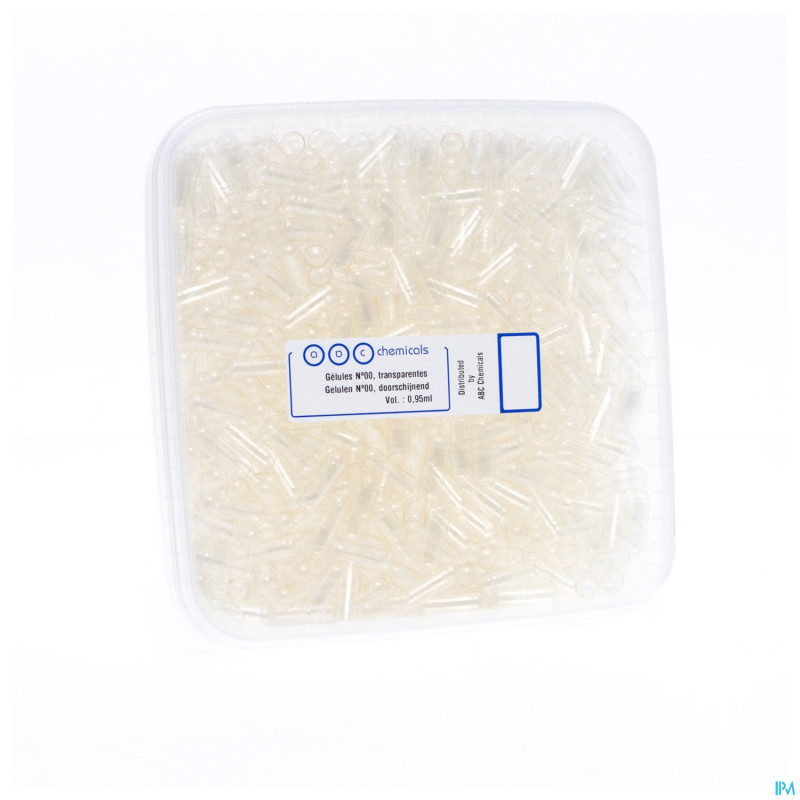 Gelules transparentes n00  1000 abc