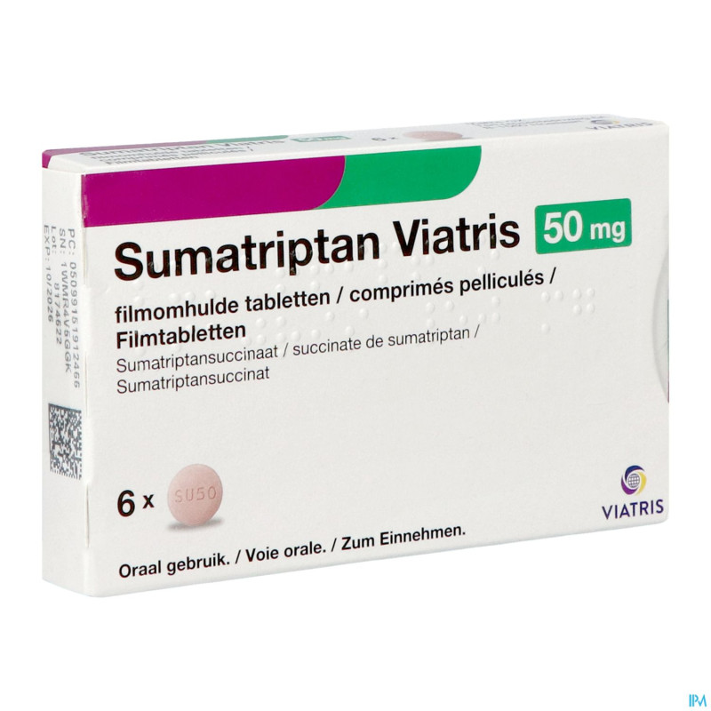 Sumatriptan viatris 50mg comp 6