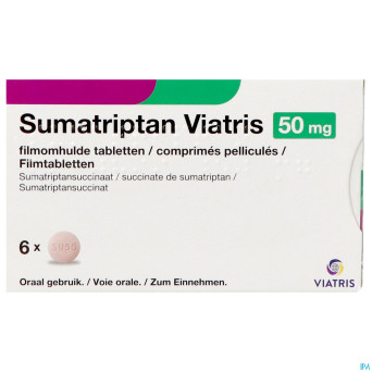 Sumatriptan viatris 50mg comp 6