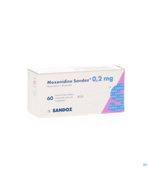 Moxonidine sandoz comp 60 x 0,2 mg