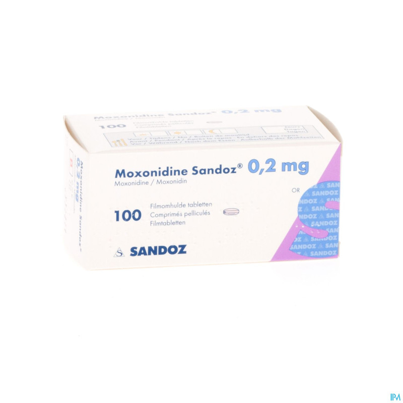 Moxonidine sandoz comp 100 x 0,2 mg