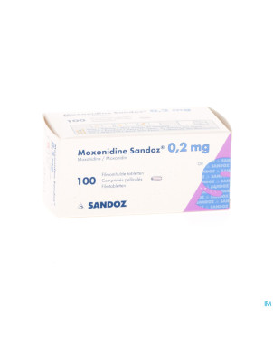 Moxonidine sandoz comp 100 x 0,2 mg