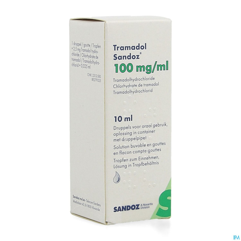 Tramadol 100mg/ml sandoz sol buv gutt 10 ml