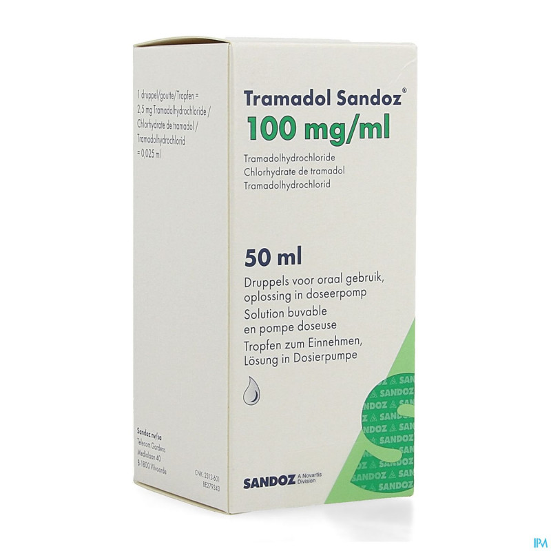Tramadol 100mg/ml sandoz pompe doseuse 50 ml