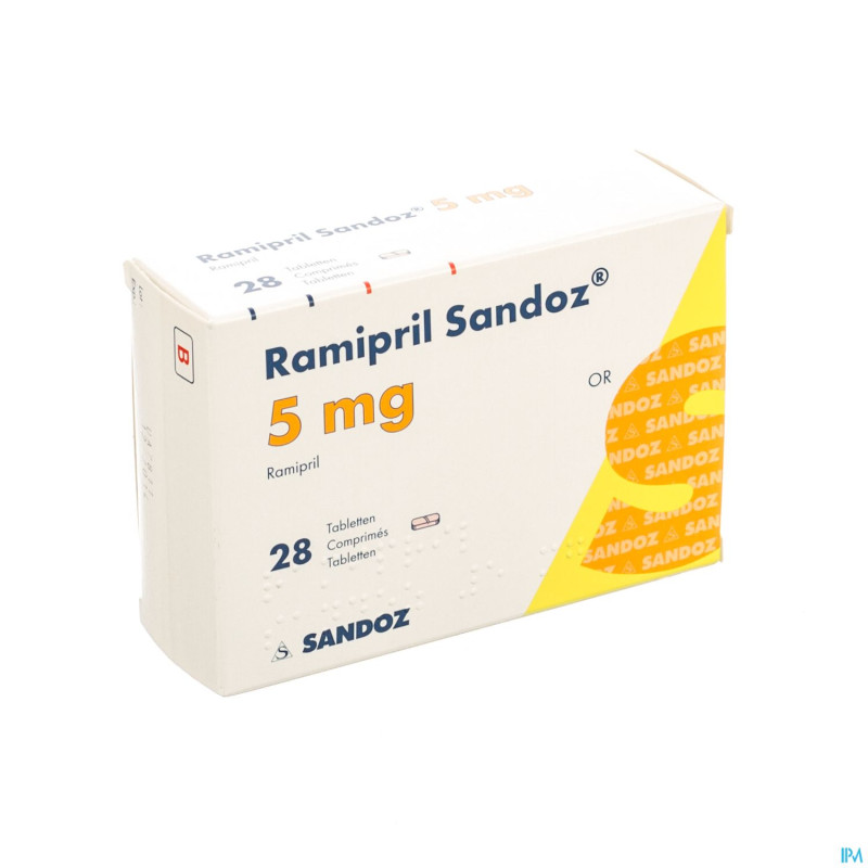 Ramipril sandoz 5,0 mg tabl 28 x 5,0 mg