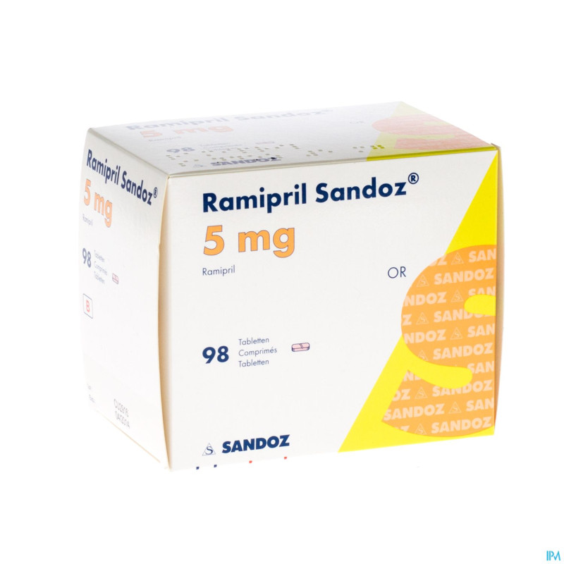 Ramipril sandoz 5,0 mg tabl 98 x 5,0 mg