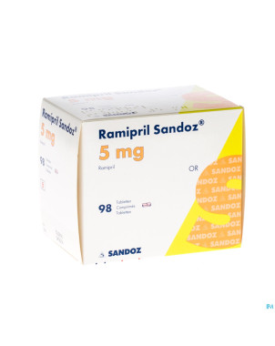 Ramipril sandoz 5,0 mg tabl 98 x 5,0 mg