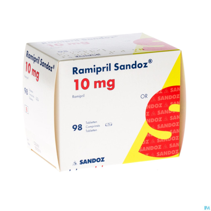 Ramipril sandoz 10,0 mg tabl 98 x 10,0 mg