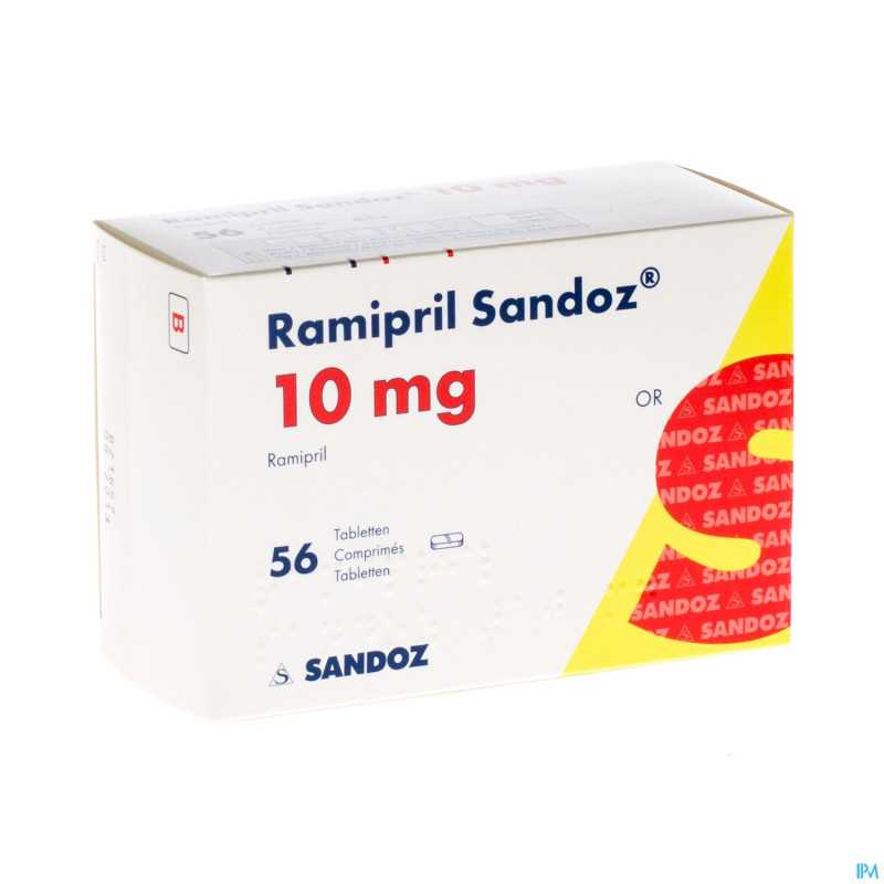 Ramipril sandoz 10,0 mg tabl 56 x 10,0 mg
