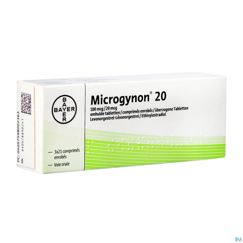 Microgynon 20 drag  3 x 21