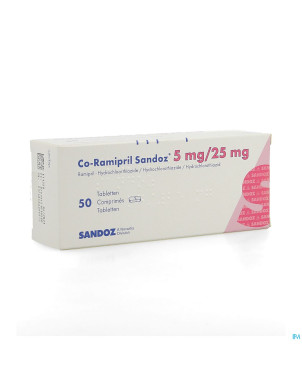 Co ramipril sandoz 5 mg/25 mg comp 50