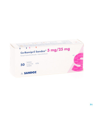 Co ramipril sandoz 5 mg/25 mg comp 50