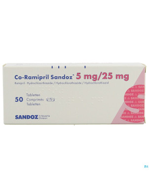 Co ramipril sandoz 5 mg/25 mg comp 50