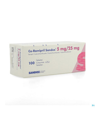 Co ramipril sandoz 5 mg/25 mg comp 100