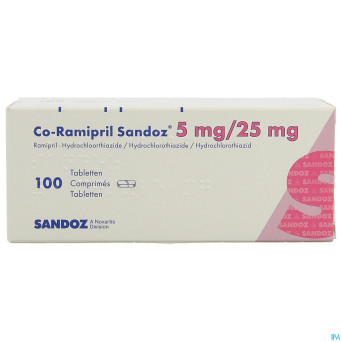 Co ramipril sandoz 5 mg/25 mg comp 100