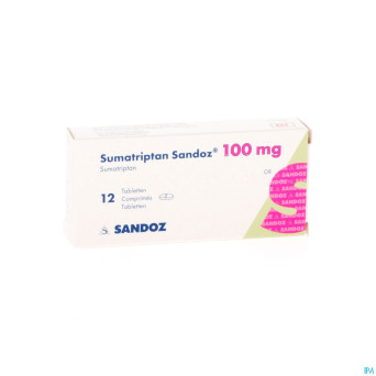 Sumatriptan sandoz 100 mg comp 12