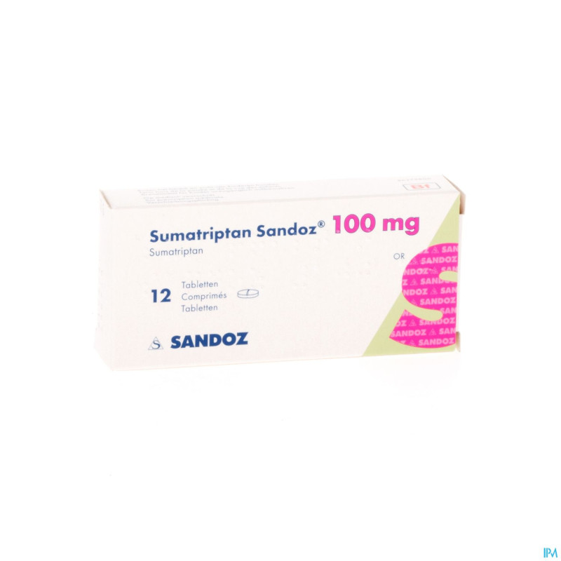 Sumatriptan sandoz 100 mg comp 12