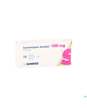 Sumatriptan sandoz 100 mg comp 12