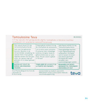 Tamsulosine teva caps  30 x 0,4 mg