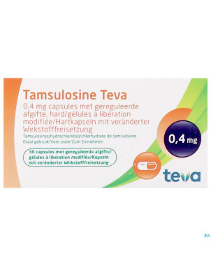 Tamsulosine teva caps  30 x 0,4 mg