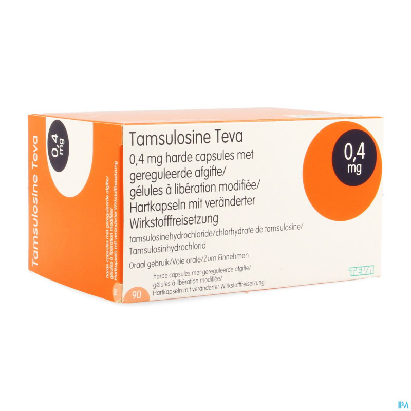 Tamsulosine teva caps  90 x 0,4 mg