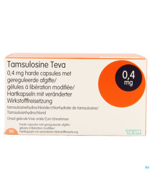 Tamsulosine teva caps  90 x 0,4 mg