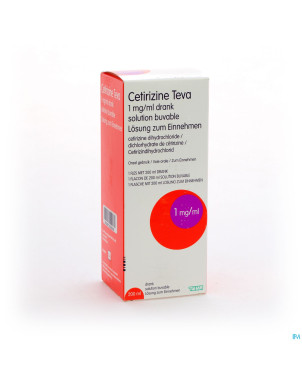 Cetirizine teva sol buv 1 mg/1ml 200 ml