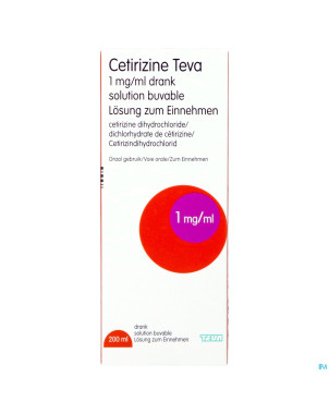 Cetirizine teva sol buv 1 mg/1ml 200 ml