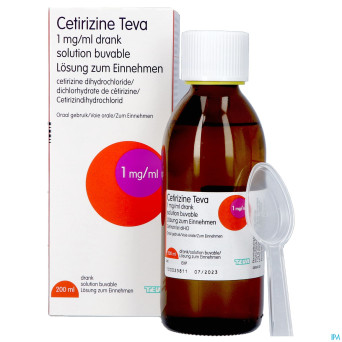 Cetirizine teva sol buv 1 mg/1ml 200 ml