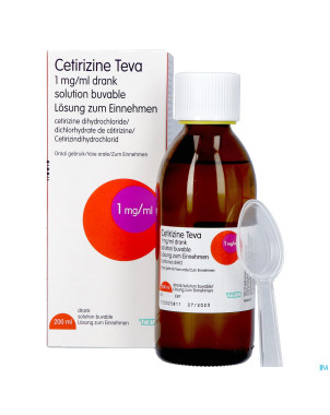 Cetirizine teva sol buv 1 mg/1ml 200 ml